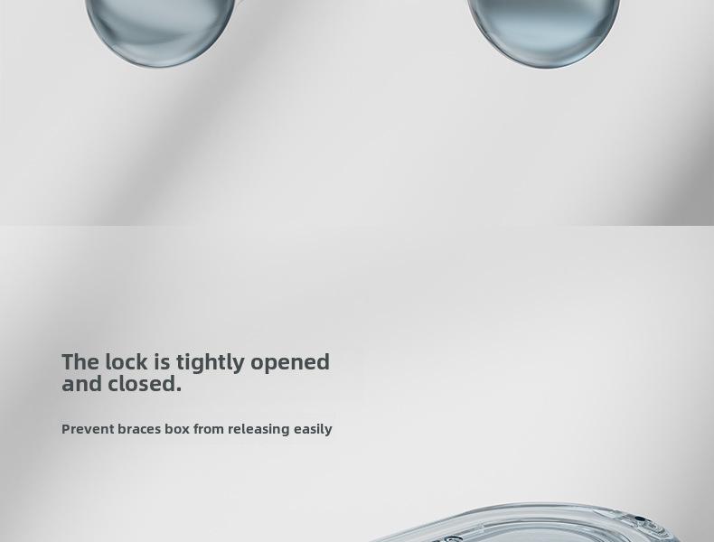 Neviditelný ortodontický držák a schránka na protézy se zámkem