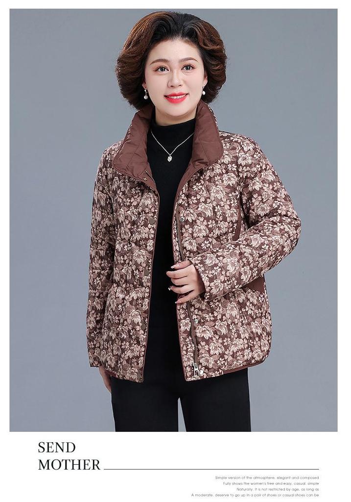 Women's 2025 Winter Down Jacket - New Style for Middle-Aged and Elderly - Stylish Cotton-Padded Petite Outerwear for Mothers