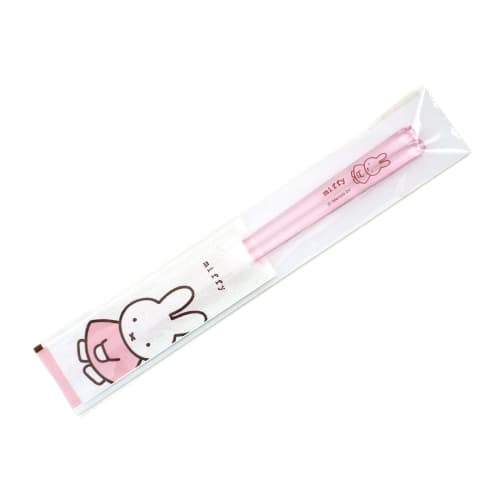 Dick Bruna "Miffy" Clear Chopsticks, 23cm, Miffy Cotton, Light Pink, Made in Japan, 490583