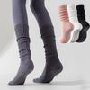 Seamless Custom Logo Grip Barre Trampoline Socks Ankle Pilates Non Slip Yoga Socks Compression Tube Pipe Slouch Crew Socks