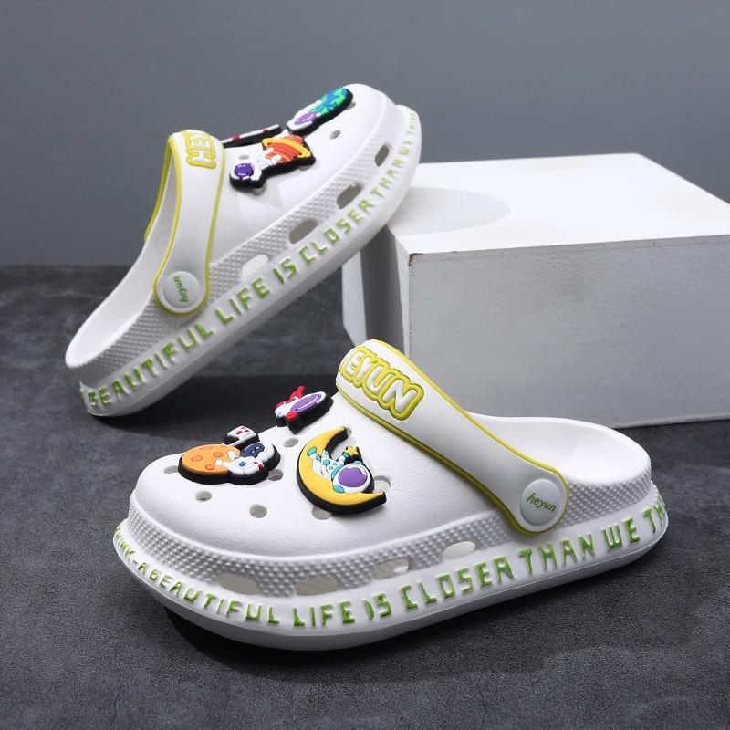 

Bottom Nonslip Soft Cartoon Kids Clogs Perfect For Summer Beach Wear With Fun Designs Boys For StyleA,130