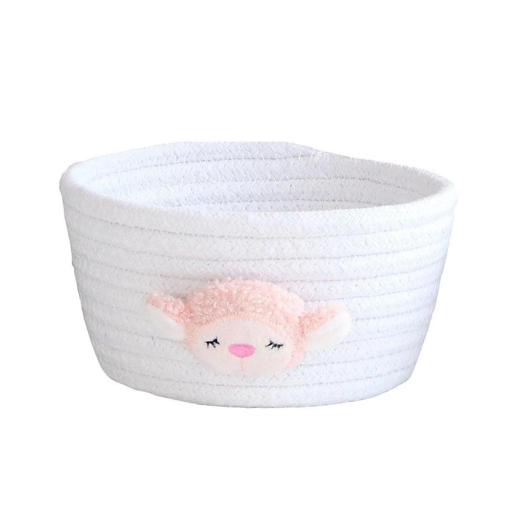 Cotton Rope Storage Basket Weaving Nordic Simple Desktop Sundries Cotton Storage Box Number Cartoons Storage Box