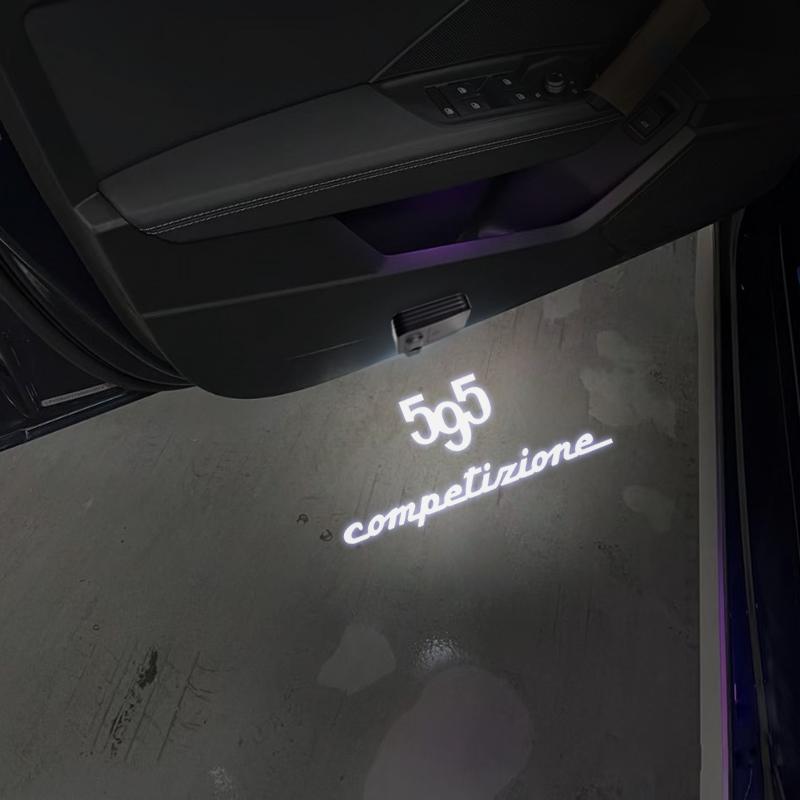 

HD LED For 595 Competizione Logo Fiat Astra Panda Punto Bravo Abarth 500 500X Car Door Courtesy Light HD Projector Welcome Lamp 1pcs For 1 Door