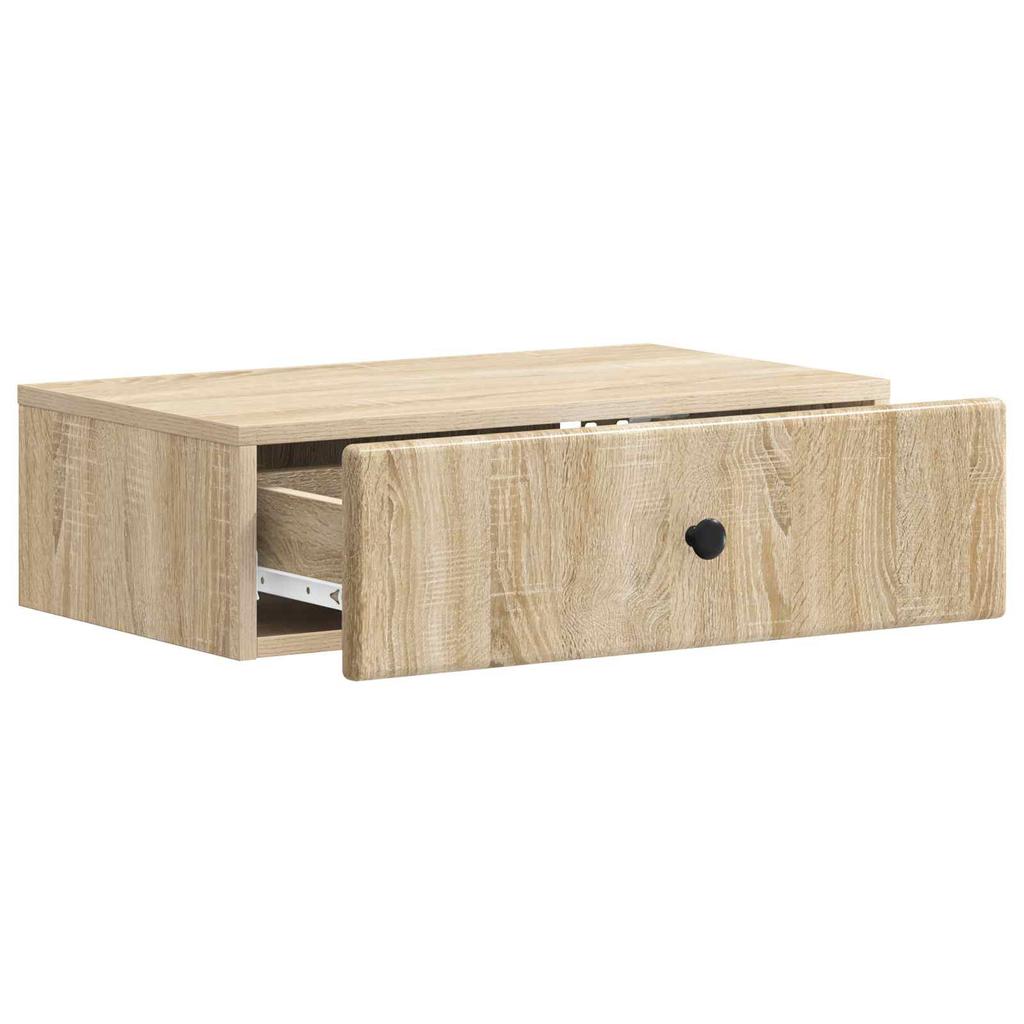 Wall Mounted Side Table Sonoma Oak 59 X 34.5 X 17 Cm