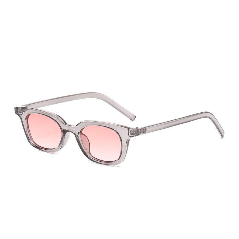 Vintage Square Luxury Brand Designer Thin Small Frame Sunglasses Women For Men Trendy Sun Glasses Punk Hip Hop Pink Shades Uv400