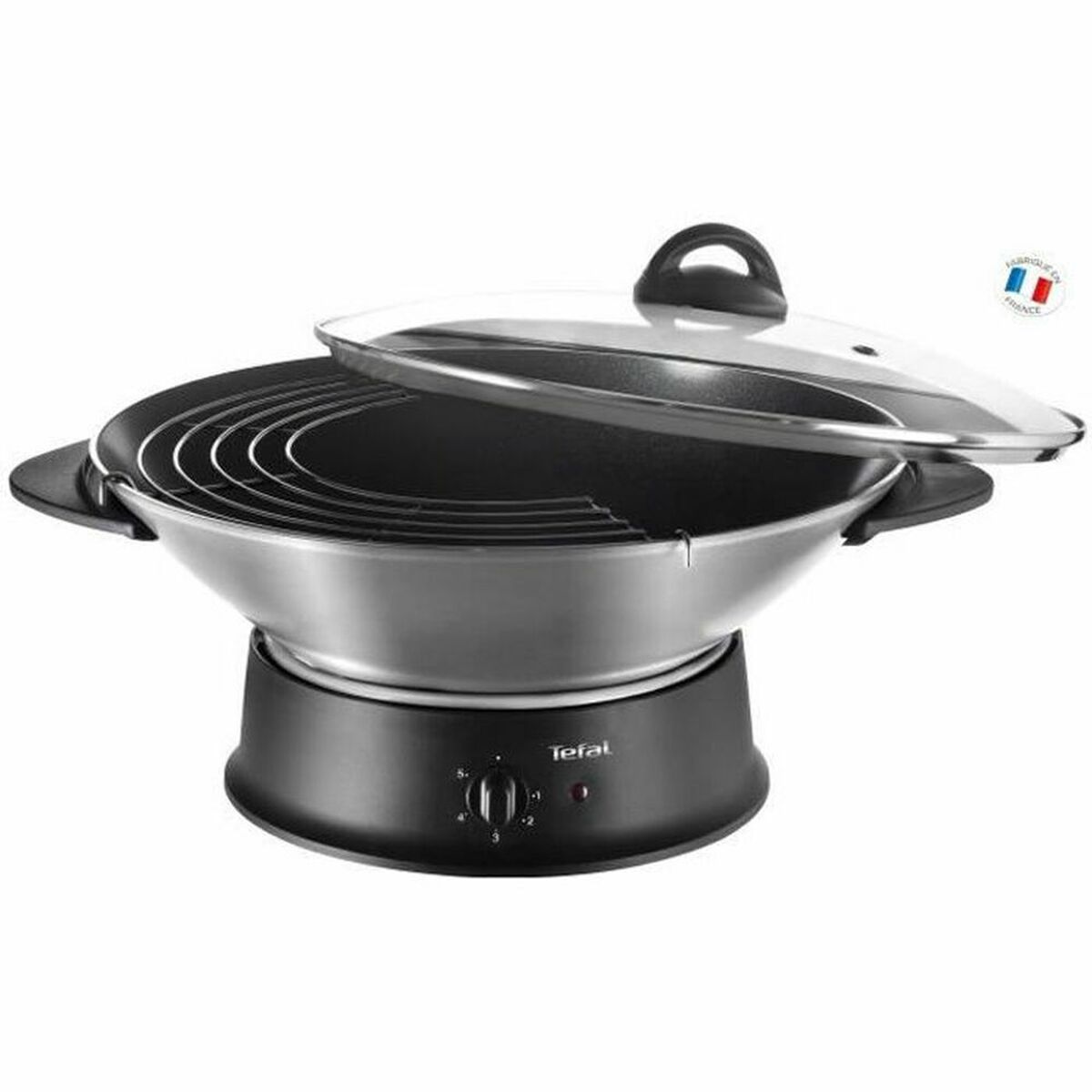 

Wok Pan Tefal WO3000 Black Aluminum 1200 W