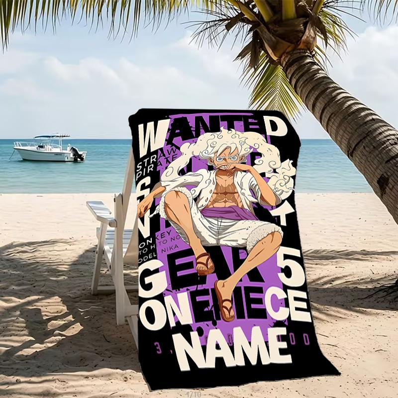 Customizable personalized beach towels Monkey D. Luffy themed designs.Suitable for the beach, yoga, sports;ideal as beach accessories