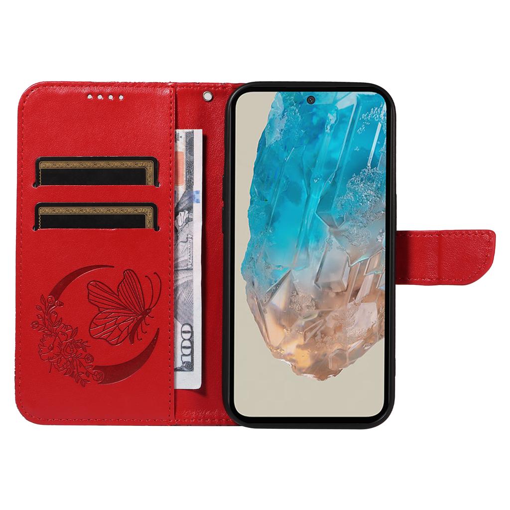For Samsung Galaxy M35 5G Case Butterfly Design Flip Leather Phone Cover