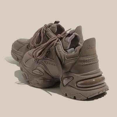 Plateforme chaussures de papa femmes automne et hiver nouveau rétro respirant petite hauteur intérieure augmentée chaussures de sport décontractées