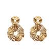 Personalized Pleated Contour Fashionable Retro Earrings