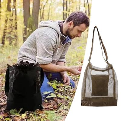 Sac de Cueillette Polyvalent Grande Capacité Pliable Sac en Maille à Champignons Sac de Cueillette de Fruits et Champignons pour Camping Randonnée en Plein Air Sac de Rangement