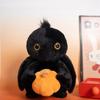 TreasuringU Halloween Bird Crow Pumpkin Plush Playthings Soft Material Pillow Black Bird Stuffed Plush Doll Halloween Party Decoration