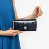 ANNA SUI Roomy Clasp Flap Long Wallet [New Color] Women's Wallet with Bill Compartment and Card Slots, Large Capacity, Clasp Closure, 317971 Navy