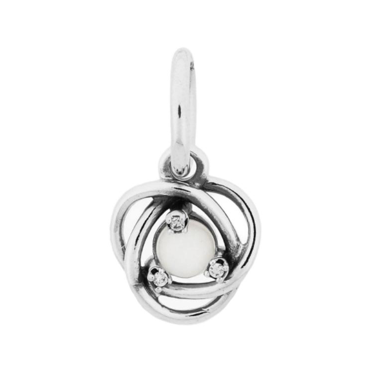 Pandora Original Design Sterling Silver Pendant Couple Unisex pendants White 793125C06 F,Silver