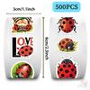 500Pcs/Roll Q Ladybugs Kids Rewards Stickers - DIY Scrapbooks Album Decor Sealing Label Decals