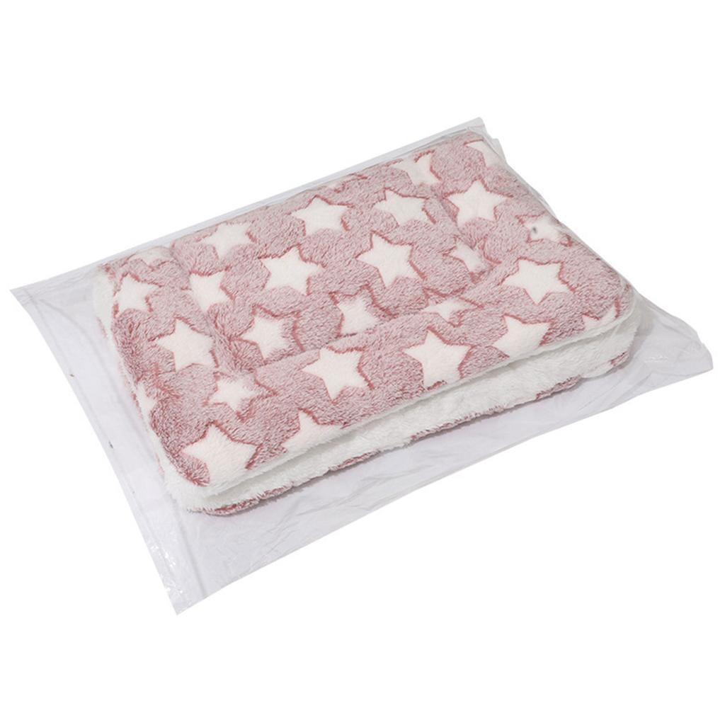 Furry Dog Blanket Soft and Warm Flannel Fleece Washable Pet Blankets for Dog Cats Cute Star Print Throw Cover