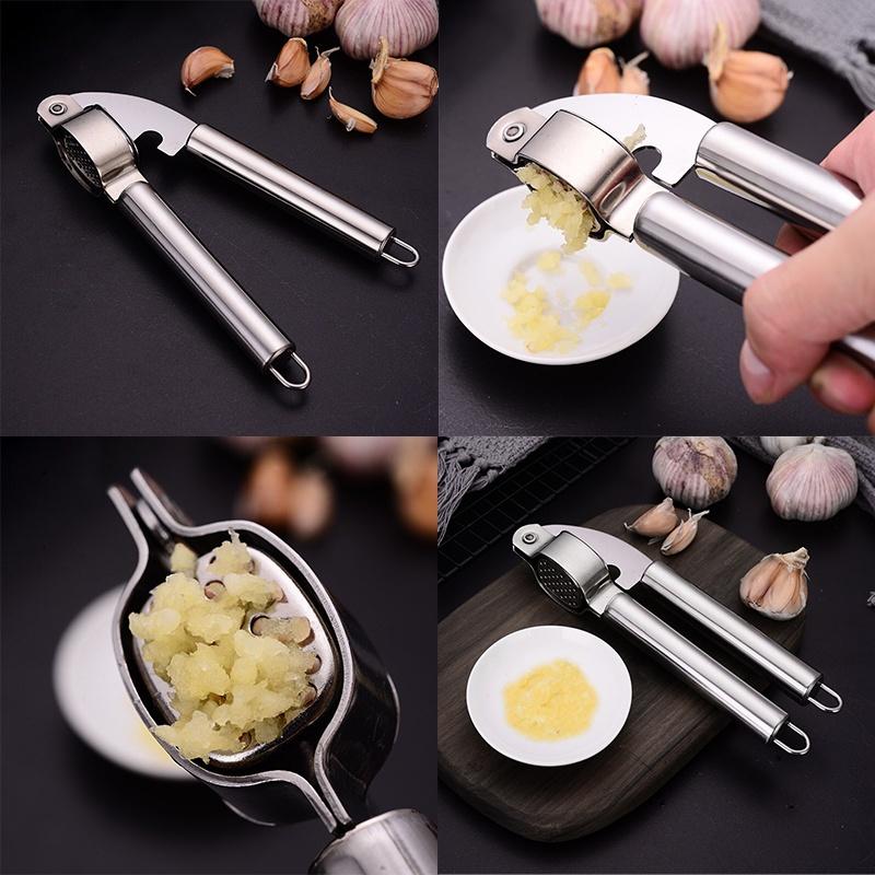 Heavy Duty Stainless Steel Garlic Squeezer For Effortless Meal Prep