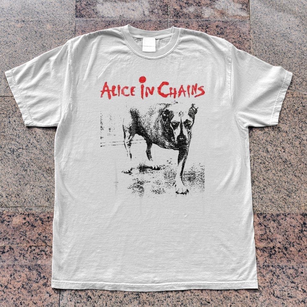 New Alice In Chains Tripod Rare TShirt White Cotton Tshirt Unisex T-Shirt S