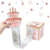 Schwarzgoldene Geburtstags-Geldschein-Geschenkbox „Happy Birthday“ Bargeld-Geschenkbox Bargeld Rosagold Geldscheinklammer Überraschungs-Geburtstagsparty-Zubehör