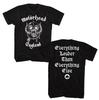 Motorhead T Shirt Mens 2 Sided Everything Louder New Heavy Metal Rock Black Unisex T-Shirt