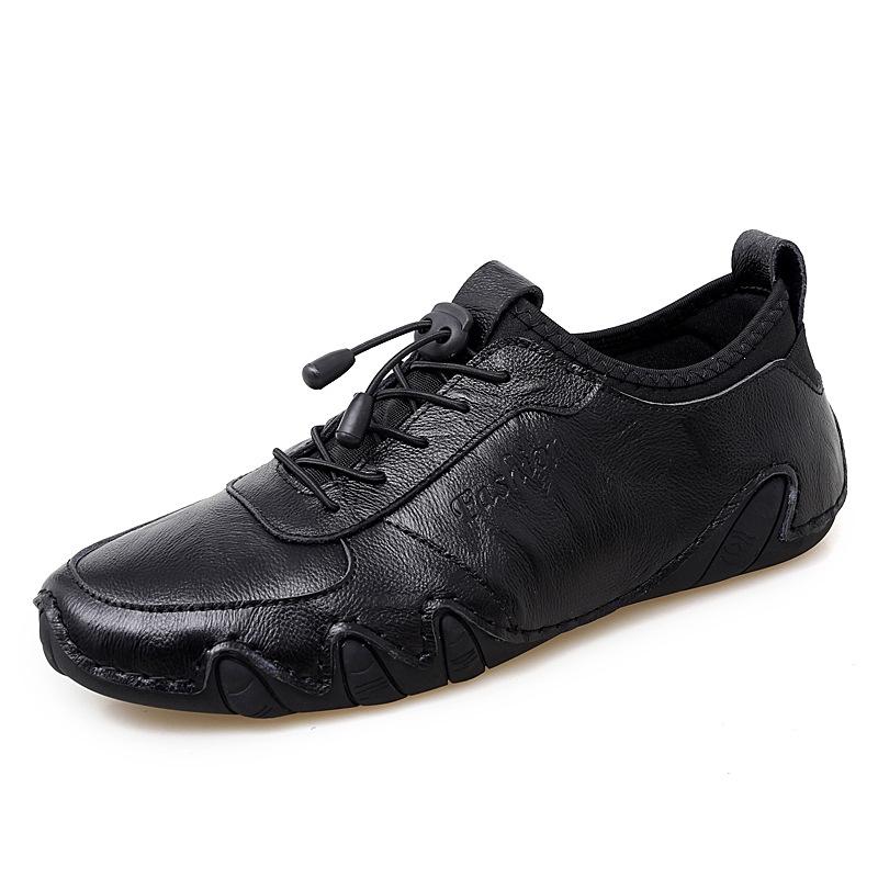 Men's Large Casual Leather Low-Top Octopus Driving Shoes for Spring & Autumn