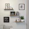 Rustic Wooden Floating Shelves Set of 3pcs  Decor Wall Mounted  Shelves for Bathroom Living Room Bedroom Ecoco Bathroom Shelf