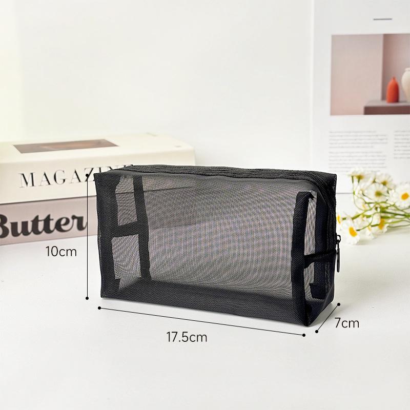 Three-Piece Transparent Makeup and Toiletry Bag Set - Includes Large Capacity Bag, Small Storage Bag, and Coin Purse, Non-Collapsible.