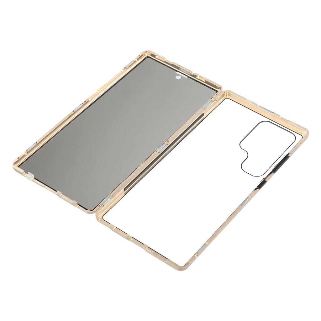 For Samsung Galaxy S24 Ultra Case with Anti-Spy Screen Protector Tempered Glass Metal Phone Cover Magnetic Clasp
