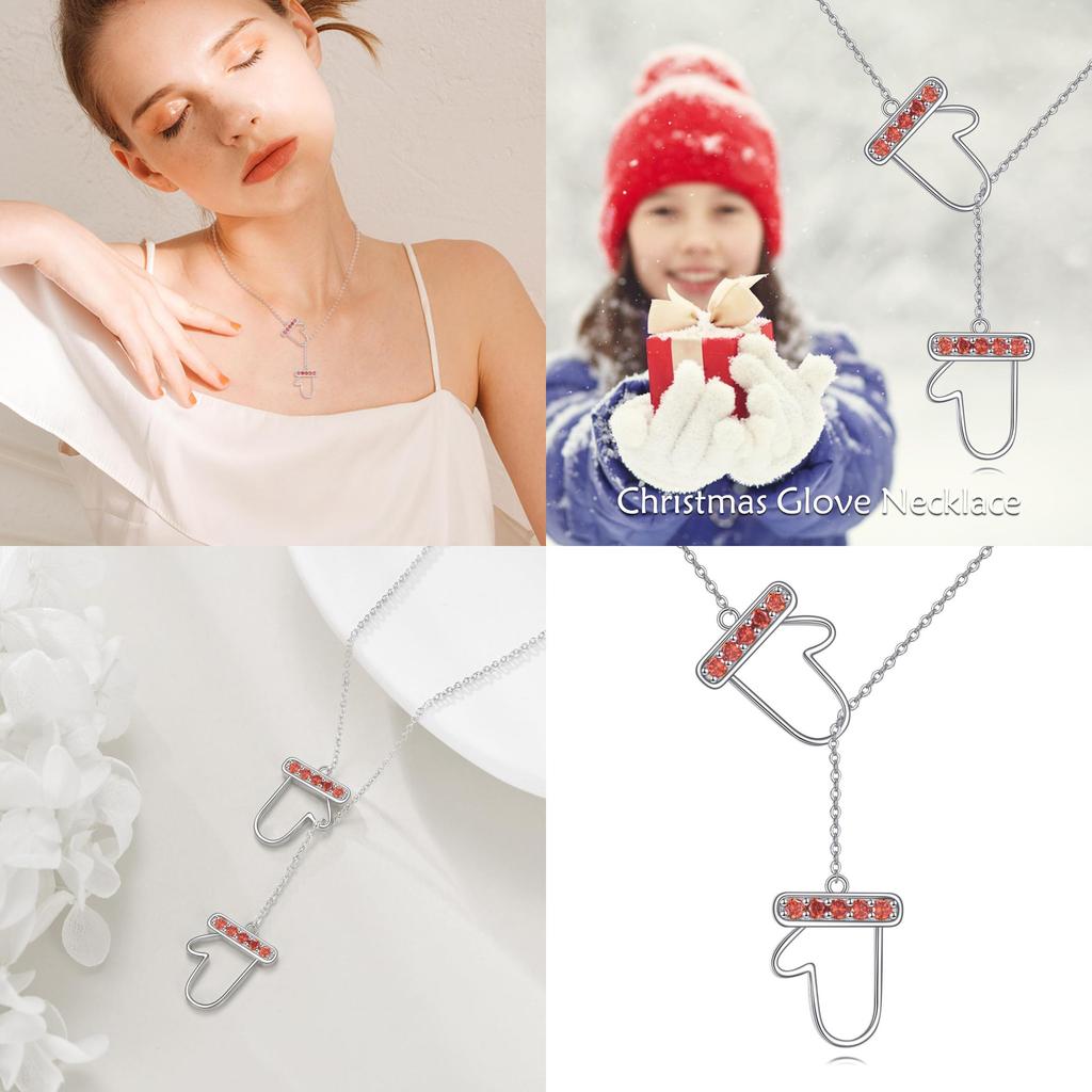 Simple Snowy Season Necklace With Geometric Shape For Girls