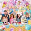 80pcs Ice Cream Birthday Party Decorations, Pastel Ice Cream Balloon Cake Toppers Banner Etc