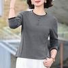 Elegant 2026 Spring/Autumn Women's Long-Sleeve T-Shirt, Straight Shoulders, High-End Feel—Versatile Base Layer or Outerwear