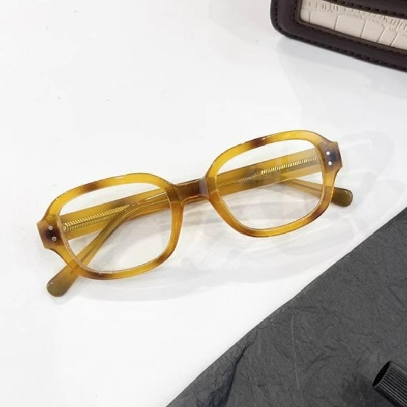 

Japanese Vintage Y2K Square Frame Eyeglass for Women men Fashion Computer Reading GlassesBlue Light Blocking Eyewear жёлтый