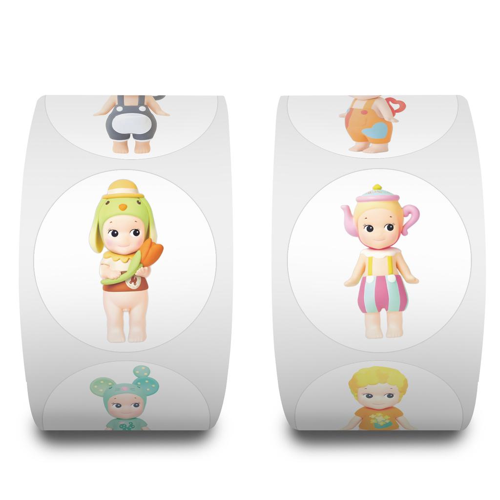 500 Stickers/roll Cartoon Sonnyangle Roll Stickers Kindergarten Reward Color Stickers Creative Hand Tent Tape