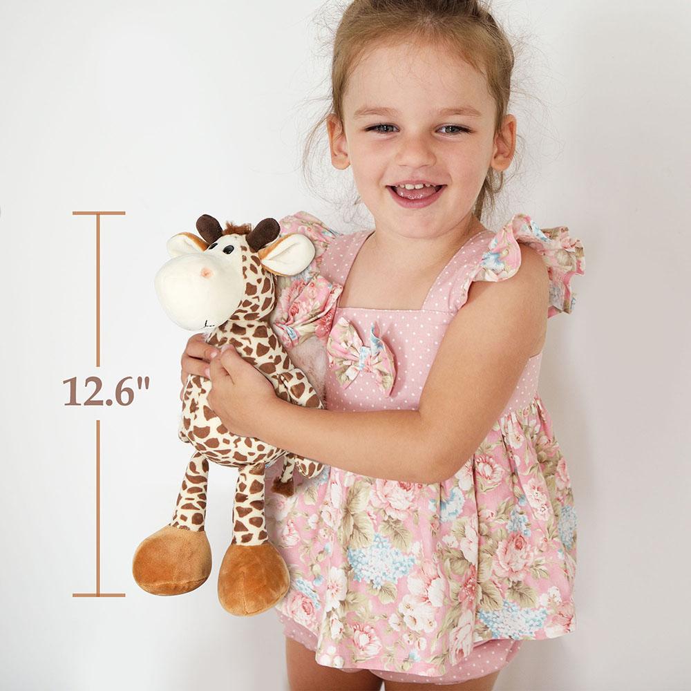 Giraffe Stuffed Animal, 12” Baby Deer Plush Toy, Cute Plushies Gift for Kids Boys Girls Baby Shower, Kids Christmas Gifts