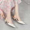 Fashion 2024 High-heeled Retro Pointed Single-shoe Women's Shoes Explosive Summer New Chinese Super Beautiful Baotou Sandals