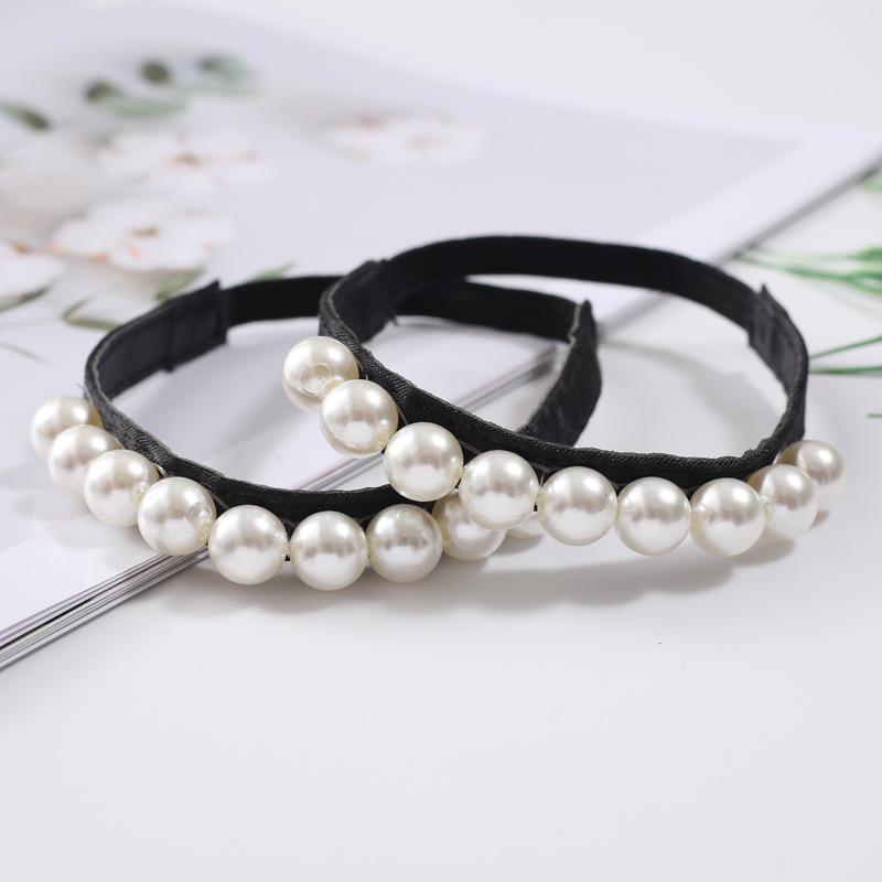 No-Tie Elastic Pearl Shoelaces for Women's High Heels - Anti-Slip, Secure Fit