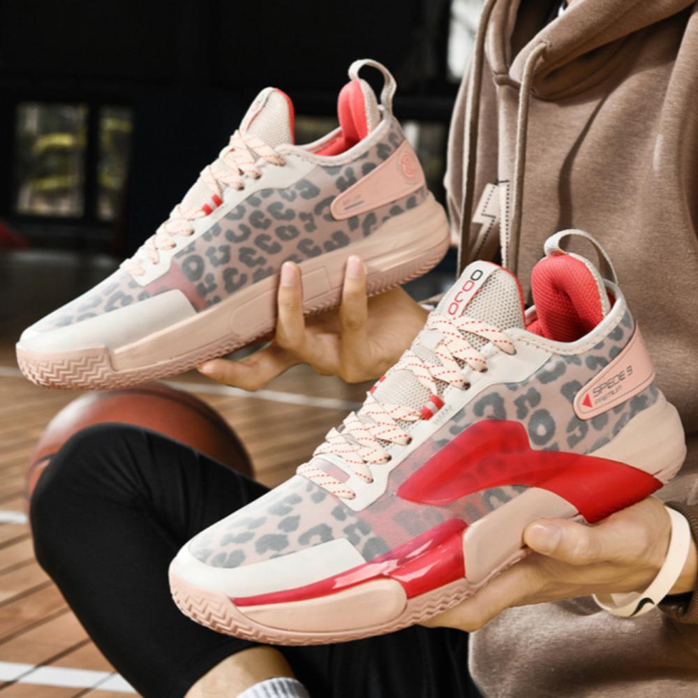 Men's and Women's Low-top Basketball Shoes Mesh Cloth Surface Couple Wear-resistant and Non-slip Training Shoes