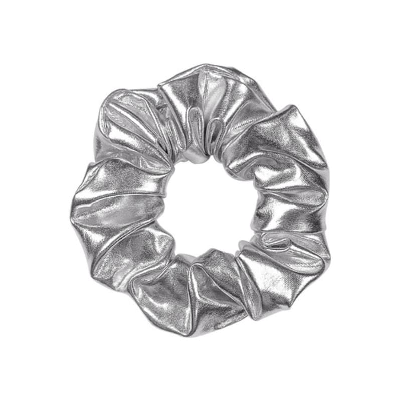 VVV Metallic Scrunchie _ Silver