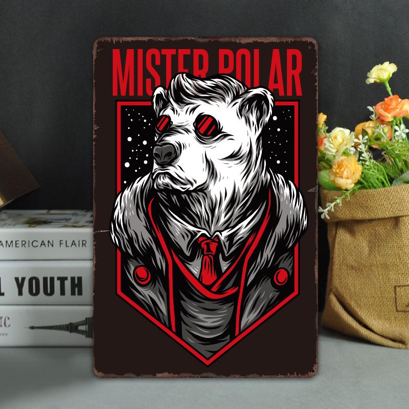 

Металлический плакат с изображением волка, тигра, джентльмена, жестяные вывески, настенная табличка для кухни, домашнего бара, паба, Декор, настенная наклейка, ретро, ​​винтажные тарелки 12 x 8 Inches
