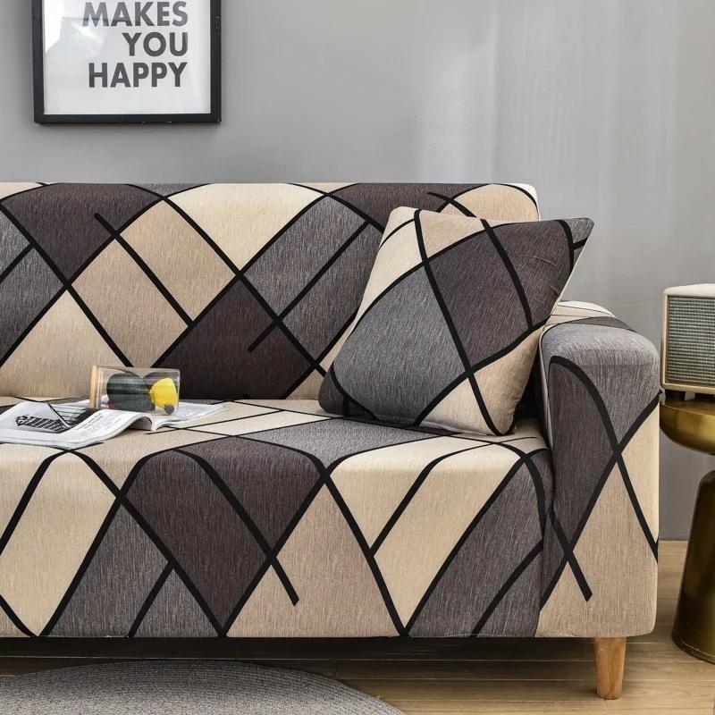 Cross Pattern Elastic Sofa Cover Stretch All-inclusive Sofa Covers for Living Room Couch Cover Loveseat Sofa Slipcovers