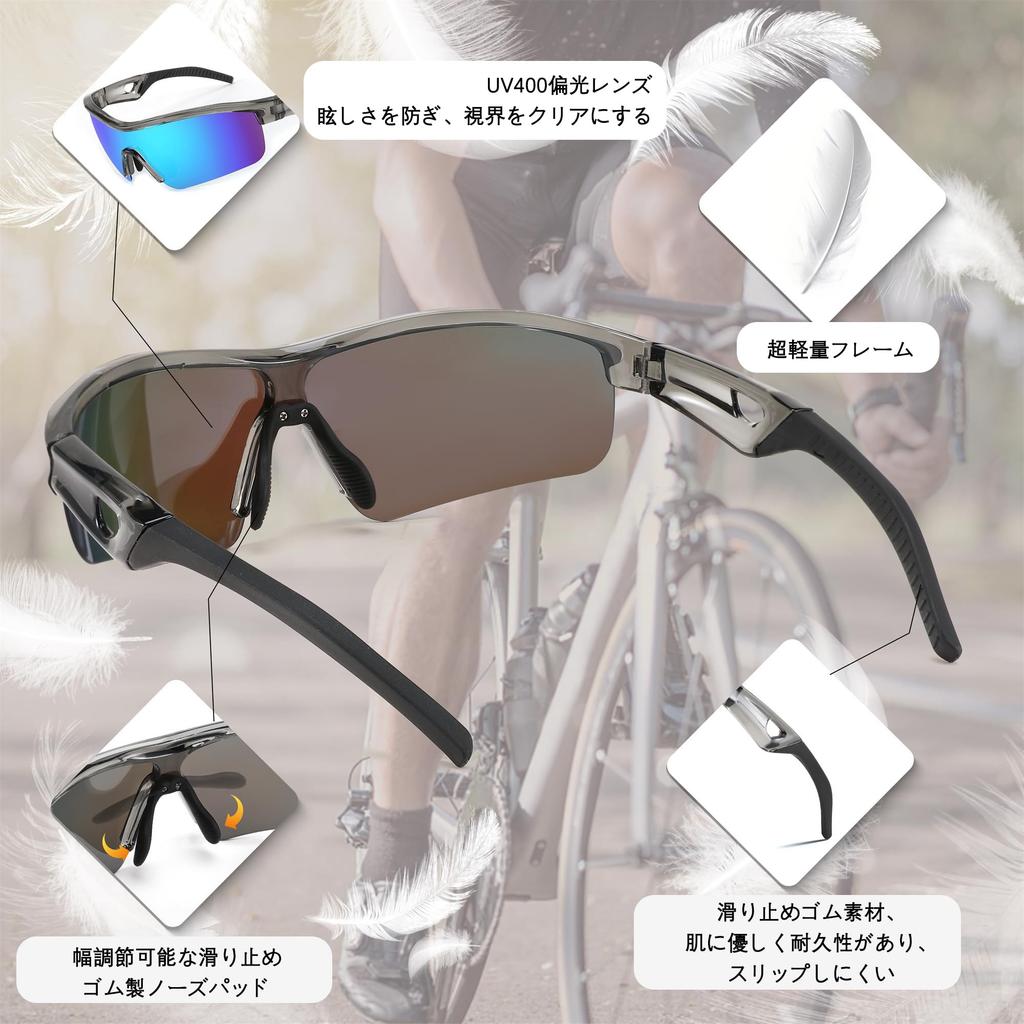 [Karsaer] Polarized Sunglasses for Men and Women, UV400, for Sports, Baseball, Running, Fishing, Hiking, Etc., Unisex E1111