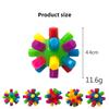6Pcs Color Column Ball Sensory Ability Training Puzzle Elastic Rainbow Ball Fun Stress Relief Toy Children's Toy Pet Toy