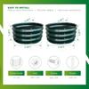 2 Pack 2x2x1FT Galvanized Round Raised Garden Bed Kit Metal Planter Boxes Outdoor Dark Green Easy Assembly Large Garden Bed for