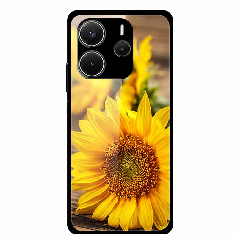 For Redmi Note 14 4G Phone Case Note14 Coque Hard Tempered Glass Back Cover For Xiaomi Redmi Note 14 5G Case Shell Soft Bumper