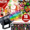 16 Pattern Motion Christmas Landscape Light Projector Led Spotlight Waterproof Rotational Projection Lamp