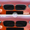 Griglie Paraurti Anteriore Auto Griglia Racing a Doppio Listello Nera Lucida per BMW Serie 1 F20 F21 LCI 120i 2016 2017 Griglia di Ricambio