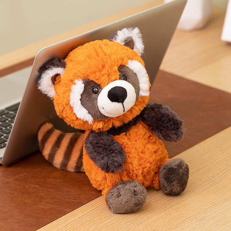 25cm Lovely Raccoon Stuffed Fluffy Animal Huggable Pillow Delicate Home Decro Zoo Souvenir Party Props