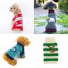 Cat Pet Puppy Dog Sweater Striped Knit Crocheted Christmas Reindeer Coat Clothes