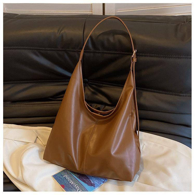 Large Capacity Commute To Work, High Sense Messenger Brown Tote Bag, Women's 2025 New Shoulder Armpit Bag