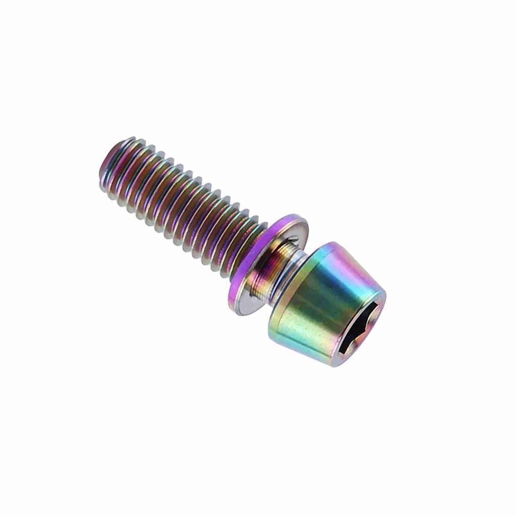 Alloy Tapered Screw With Washer For Mountain Bike(colorfulCelsiusM6x16)
